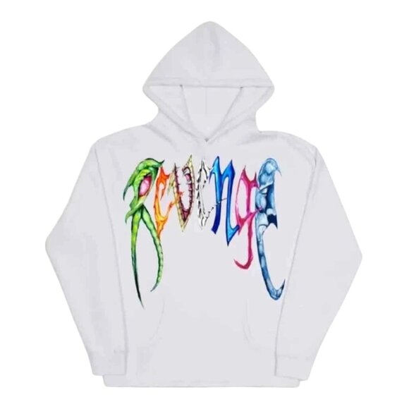 Revenge Trippie Arch Logo Hoodie White - Picture 1 of 4